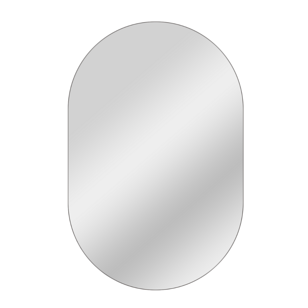 Espelho Oval com Moldura em Couro - Imagem 5